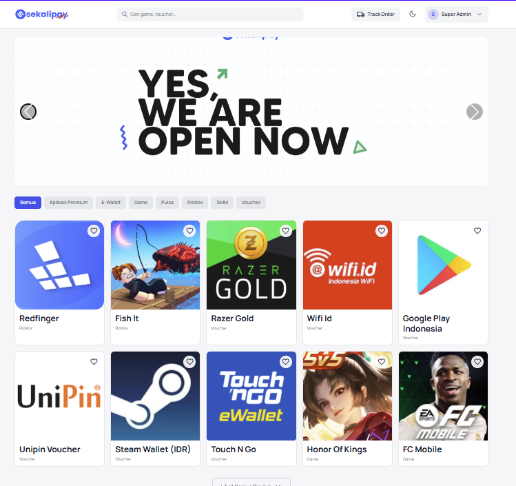 Preview website top up reseller Alfaprem